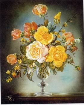 unknow artist Floral, beautiful classical still life of flowers.136 oil painting picture